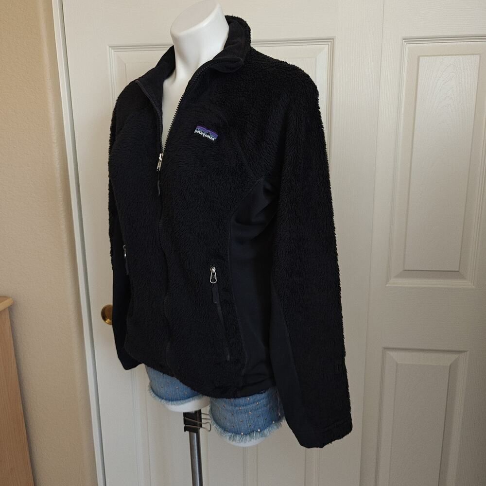 W's Patagonia R series black fleece zip jacket sz M - Picture 3 of 12